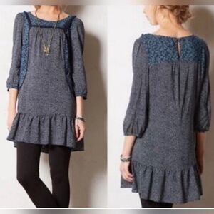 HOLDING HORSES x Anthropologie Paix Tunic Dress Womens Size 6, EUC